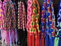 colorful earrings and bracelets for sale at the craft market Royalty Free Stock Photo
