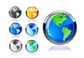 Colorful earth icon set Royalty Free Stock Photo