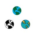 Colorful earth icon vector design template Royalty Free Stock Photo