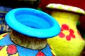 Colorful earthenware pottery color photo