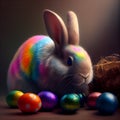 Colorful Easter bunny Royalty Free Stock Photo