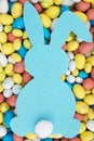 Colorful Easter bunny and egg background Royalty Free Stock Photo
