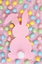 Colorful Easter bunny and egg background Royalty Free Stock Photo