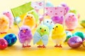 Colorful easter chicks Royalty Free Stock Photo