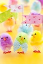 Colorful easter chicks Royalty Free Stock Photo