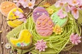 Colorful easter cookies