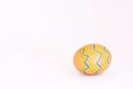 Colorful Easter egg, white background Royalty Free Stock Photo