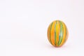 Colorful Easter egg, white background Royalty Free Stock Photo