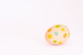 Colorful Easter egg, white background Royalty Free Stock Photo