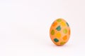 Colorful Easter egg, white background Royalty Free Stock Photo