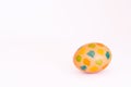 Colorful Easter egg, white background Royalty Free Stock Photo