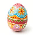 Colorful Easter egg isolated on white background Royalty Free Stock Photo