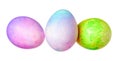 Colorful Easter Egg isolated on white. creative photo. Royalty Free Stock Photo