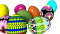 colorful easter egg, on a pure white background
