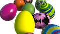 colorful easter egg, on a pure white background