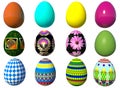 colorful easter egg, on a pure white background