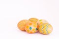 Colorful Easter egg, white background Royalty Free Stock Photo
