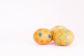 Colorful Easter egg, white background Royalty Free Stock Photo