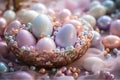 Colorful Easter eggs background Royalty Free Stock Photo