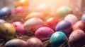 Colorful Easter eggs background Royalty Free Stock Photo