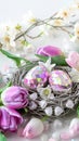 The Colorful Easter Eggs Background: Vibrant Celebration of Spring and Renewal Royalty Free Stock Photo