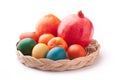 Colorful Easter Eggs in a basket