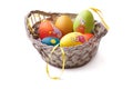 Colorful Easter Eggs in a basket