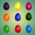 Colorful easter eggs