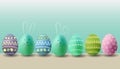 Colorful Easter eggs Royalty Free Stock Photo