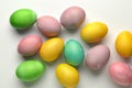 Colorful Easter Eggs composition isolated on white background Royalty Free Stock Photo