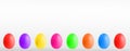 Colorful Easter eggs with copyspace