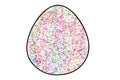 Colorful Easter eggs. A festive attribute. A vivid illustration.