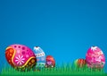 Colorful Easter eggs illustration Royalty Free Stock Photo