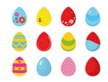 Colorful Easter eggs illustration vector Royalty Free Stock Photo