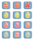 Colorful easter eggs, icon Royalty Free Stock Photo