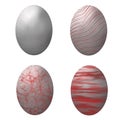 Colorful Easter eggs pattern celebrate Spring on white background illustration Royalty Free Stock Photo