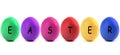 Colorful Easter eggs in a row Royalty Free Stock Photo