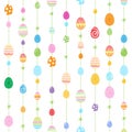 Colorful Easter eggs seamless pattern.