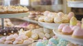 Colorful Easter Pastries on Display in a Bakery Royalty Free Stock Photo