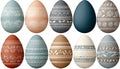 Colorful Easter Pattern Vector Files Featuring Modern Spring Egg Designs and Illustrations Royalty Free Stock Photo