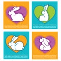 Colorful easter rabbits