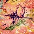 Colorful ebru art. Marbled paper background.
