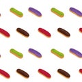 Colorful eclairs pattern