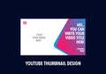 Colorful editable youtube thumbnail design Royalty Free Stock Photo