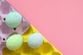 Colorful eggs decorate with Ice cream sprinkle powder for Easter day