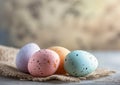 Colorful Eggs: A Festive Display of Dichromatic Talent on a Clot