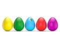 Colorful eggs tweet bird