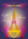 Colorful Eiffel tower
