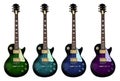 Colorful electric guitars