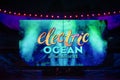 In Colorful Electric Ocean sign at Seaworld 2